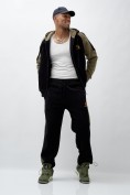 Купить Брюки мужские демисезонные на флисе УЦЕНКА черного цвета 0921Ch