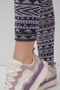 Купить Термо леггинсы женский УЦЕНКА фиолетового цвета 0929F, фото 4