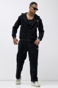 Купить Брюки мужские демисезонные на флисе УЦЕНКА черного цвета 0932Ch, фото 4