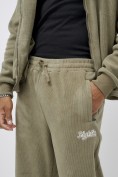 Купить Брюки мужские демисезонные на флисе УЦЕНКА цвета хаки 0932Kh