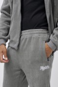 Купить Брюки мужские демисезонные на флисе УЦЕНКА темно-серого цвета 0932TC, фото 3