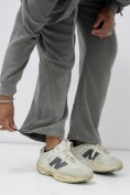 Купить Брюки мужские демисезонные на флисе УЦЕНКА темно-серого цвета 0932TC, фото 4
