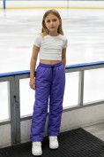 Купить Брюки подростковые зимние для девочки УЦЕНКА фиолетового цвета 0934F, фото 4
