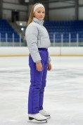 Купить Брюки подростковые зимние для девочки УЦЕНКА фиолетового цвета 0934F, фото 7