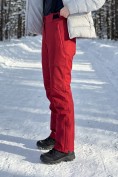Купить Брюки горнолыжные женские УЦЕНКА красного цвета 0935Kr, фото 2