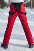 Купить Брюки горнолыжные женские УЦЕНКА красного цвета 0935Kr, фото 4