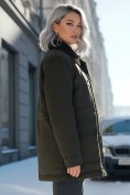 Купить Куртка зимняя женская классическая УЦЕНКА хаки цвета 0937Kh, фото 2