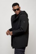 Купить Парка косуха мужская демисезонная УЦЕНКА черного цвета 0944Ch, фото 3