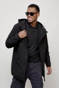 Купить Парка косуха мужская демисезонная УЦЕНКА черного цвета 0944Ch, фото 4