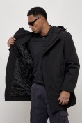 Купить Парка косуха мужская демисезонная УЦЕНКА черного цвета 0944Ch, фото 6