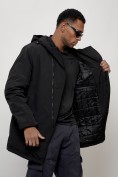 Купить Парка косуха мужская демисезонная УЦЕНКА черного цвета 0944Ch, фото 7