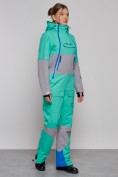Купить Горнолыжный комбинезон женский зимний УЦЕНКА бирюзового цвета 0949Br, фото 3