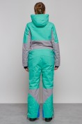 Купить Горнолыжный комбинезон женский зимний УЦЕНКА бирюзового цвета 0949Br, фото 4