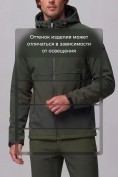 Купить Мужской костюм спортивный софтшелл с флисом и мембраной цвета хаки 09611Kh, фото 10