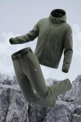 Купить Мужской костюм спортивный софтшелл с флисом и мембраной цвета хаки 09611Kh, фото 8