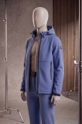 Купить Мужской костюм спортивный софтшелл с флисом и мембраной синего цвета 09611S, фото 6