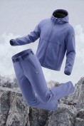 Купить Мужской костюм спортивный софтшелл с флисом и мембраной синего цвета 09611S, фото 8