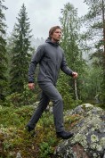 Купить Мужской костюм спортивный софтшелл с флисом и мембраной темно-серого цвета 09611TC, фото 4