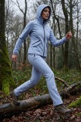Купить Женский костюм из софтшелла с флисом и мембраной — утепленный голубого цвета 09612Gl