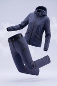 Купить Женский костюм из софтшелла с флисом и мембраной — утепленный темно-синего цвета 09612TS, фото 5