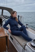 Купить Женский костюм из софтшелла с флисом и мембраной — утепленный темно-синего цвета 09612TS, фото 7