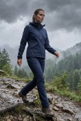 Купить Женский костюм из софтшелла с флисом и мембраной — утепленный темно-синего цвета 09612TS, фото 8