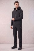 Купить Мужской костюм из софтшелла с флисом и мембраной — утепленный черного цвета 09613Ch