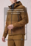 Купить Мужской костюм из софтшелла с флисом и мембраной — утепленный горчичного цвета 09613G, фото 10