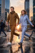 Купить Мужской костюм из софтшелла с флисом и мембраной — утепленный горчичного цвета 09613G, фото 9
