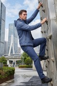 Купить Мужской костюм из софтшелла с флисом и мембраной — утепленный синего цвета 09613S, фото 6