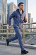 Купить Мужской костюм из софтшелла с флисом и мембраной — утепленный синего цвета 09613S, фото 8