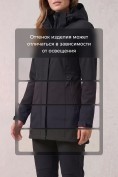Купить Женский костюм спортивный софтшелл с флисом и мембраной черного цвета 09614Ch, фото 9