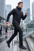 Купить Мужской костюм из софтшелла с флисом и мембраной — утепленный черного цвета 09615Ch, фото 7