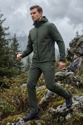 Купить Мужской костюм из софтшелла с флисом и мембраной — утепленный цвета хаки 09615Kh, фото 6