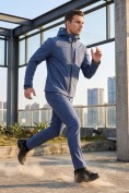 Купить Мужской костюм из софтшелла с флисом и мембраной — утепленный синего цвета 09615S, фото 7