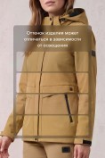 Купить Женский костюм из софтшелла с флисом и мембраной — утепленный горчичного цвета 09616G, фото 9
