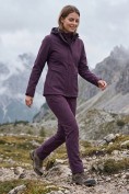 Купить Женский костюм из софтшелла с флисом и мембраной — утепленный темно-фиолетового цвета 09616TF, фото 6