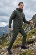 Купить Мужской костюм из софтшелла с флисом и мембраной — утепленный цвета хаки 09617Kh, фото 4
