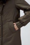 Купить Полупальто женское зимние УЦЕНКА коричневого цвета 0984K, фото 5