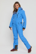 Купить Комбинезон горнолыжный женская уценка синего цвета 0992S, фото 3
