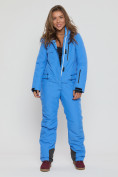 Купить Комбинезон горнолыжный женская уценка синего цвета 0992S, фото 5
