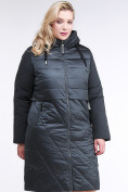 Купить Куртка зимняя женская классическая темно-зеленого цвета 100-916_150TZ, фото 2