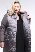 Купить Куртка зимняя женская классическая коричневого цвета 100-916_48K, фото 6