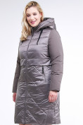 Купить Куртка зимняя женская классическая коричневого цвета 100-916_48K, фото 3