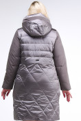 Купить Куртка зимняя женская классическая коричневого цвета 100-916_48K, фото 4
