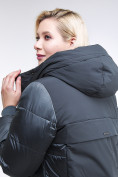 Купить Куртка зимняя женская классическая темно-зеленого цвета 100-921_150TZ, фото 7