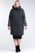 Купить Куртка зимняя женская классическая темно-зеленого цвета 100-921_150TZ