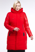 Купить Куртка зимняя женская классическая красного цвета 100-921_7Kr, фото 2