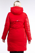 Купить Куртка зимняя женская классическая красного цвета 100-921_7Kr, фото 4