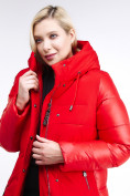 Купить Куртка зимняя женская классическая красного цвета 100-921_7Kr, фото 6